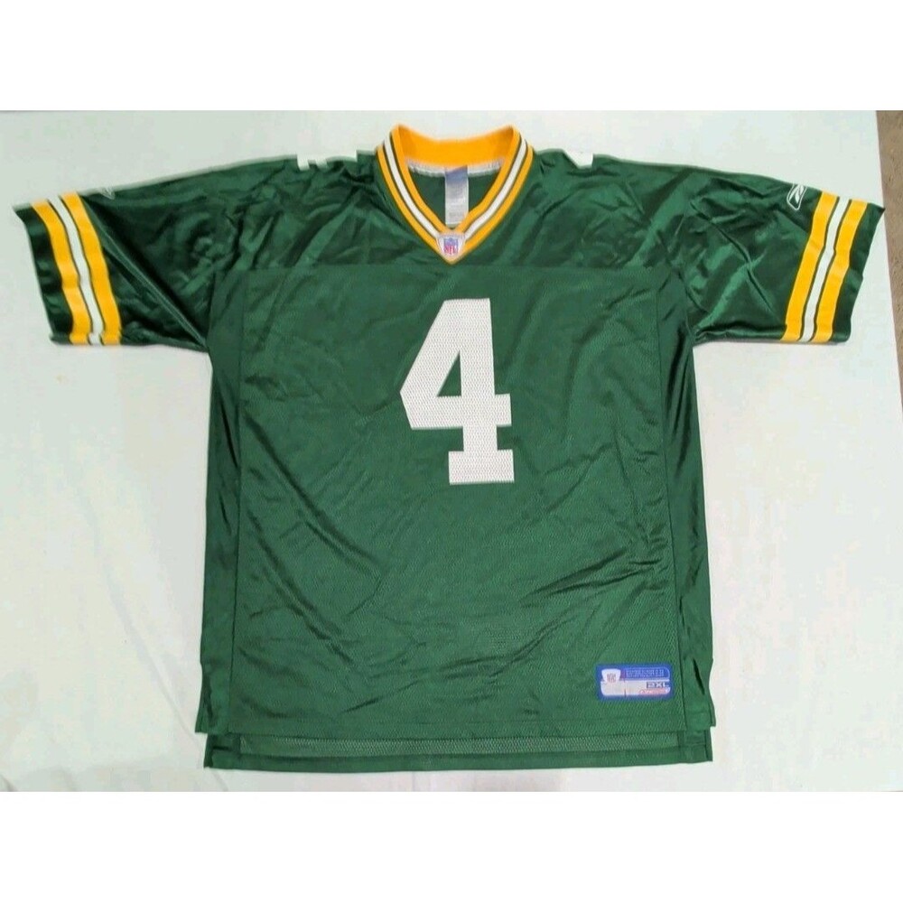 Vintage Reebok Green Bay Packers Brett Favre #4 NFL Jersey Adult Size 2XL XXL